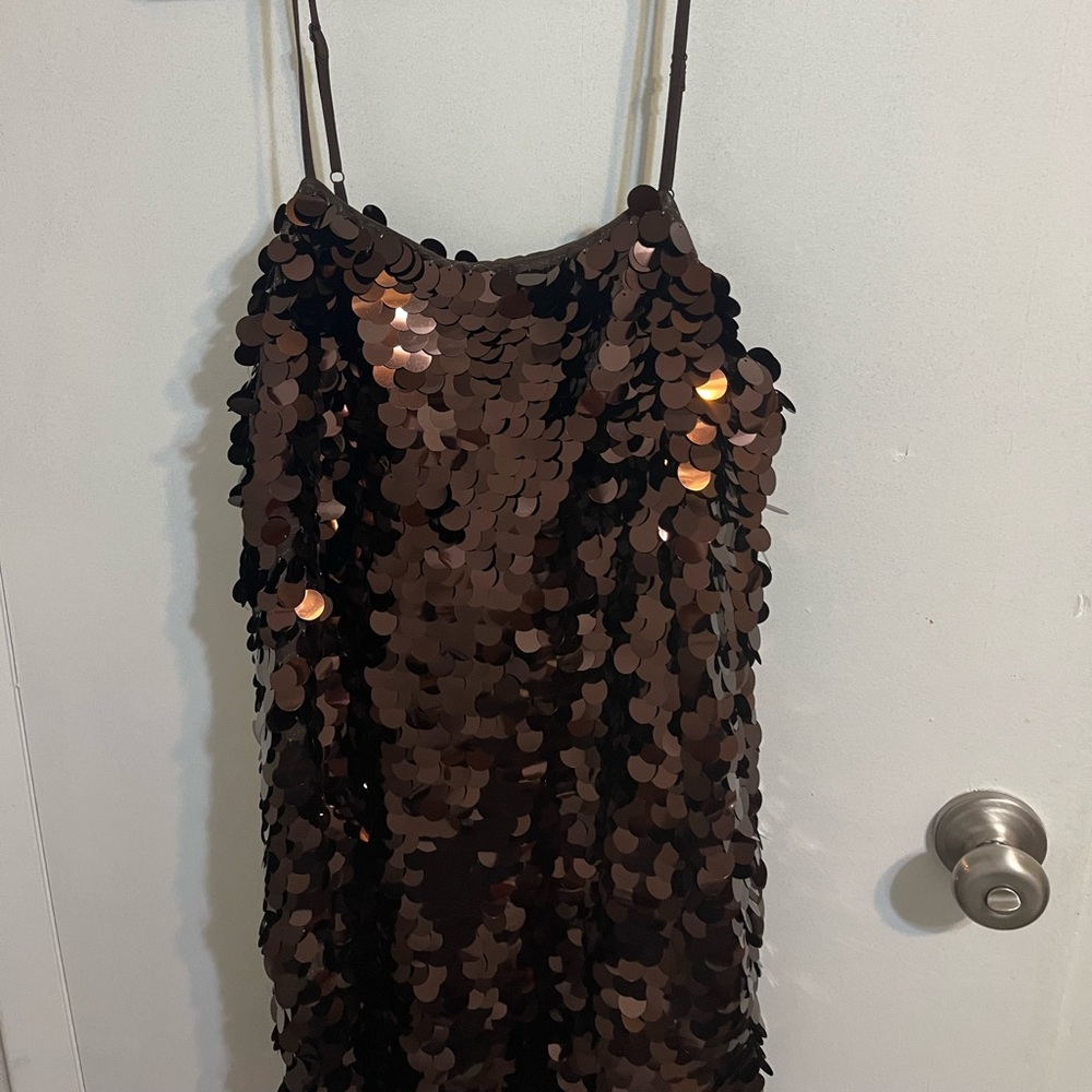 Brown Sequin Dress